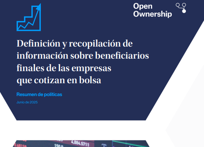 Definición y recopilación de información sobre beneficiarios finales de las empresas que cotizan en bolsa