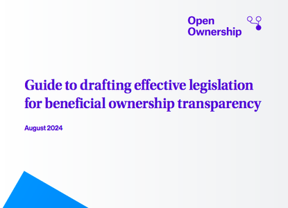 Guide to drafting effective legislation for beneficial ownership transparency cover image