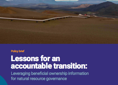 Lessons for an accountable transition – cover image
