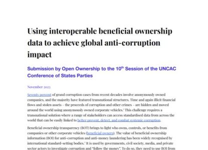 Using interoperable beneficial ownership data to achieve global anti-corruption impact
